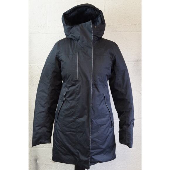 The North Face 550 Black Far Northern Waterproof Down Fill Hooded Parka Size S - Picture 1 of 13